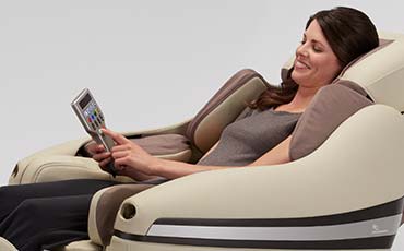 Настройка интенсивности воздушно-компрессионного массажа - Массажное кресло Sensa S-Shaper Beige